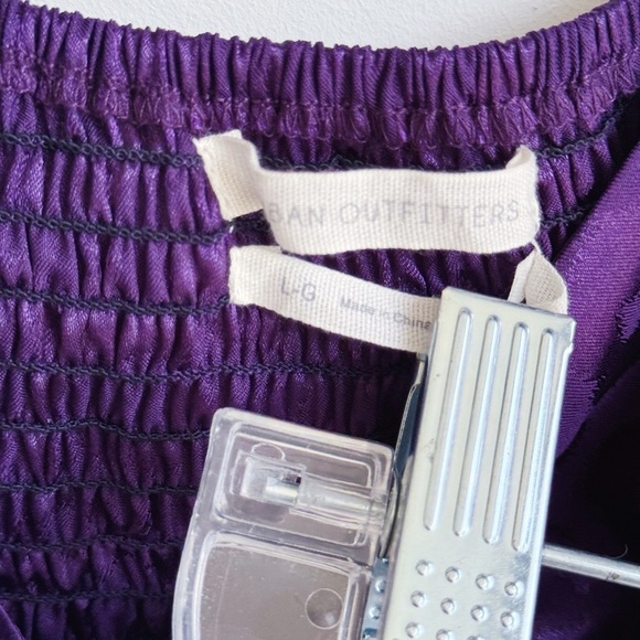 Urban Outfitters Puff Sleeve Satin Dress | Dark Romantic Halloween Party Dress L - Picture 7 of 8